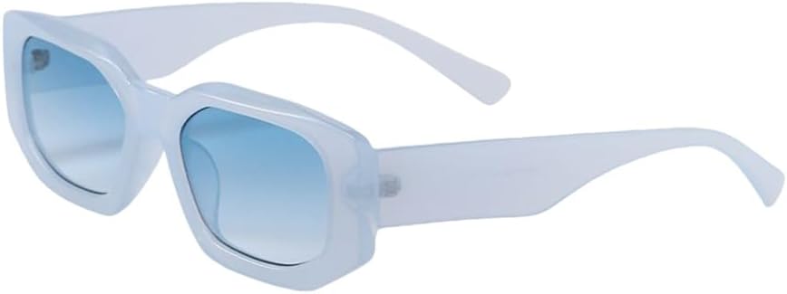 

Модные солнцезащитные очки для женщин, прямоугольные очки для мужчин, винтажные очки для путешествий, линзы с градиентом, защита от УФ-излучения UV400, оправы конфетных цветов TYUVIVO, C8 Blue Blue