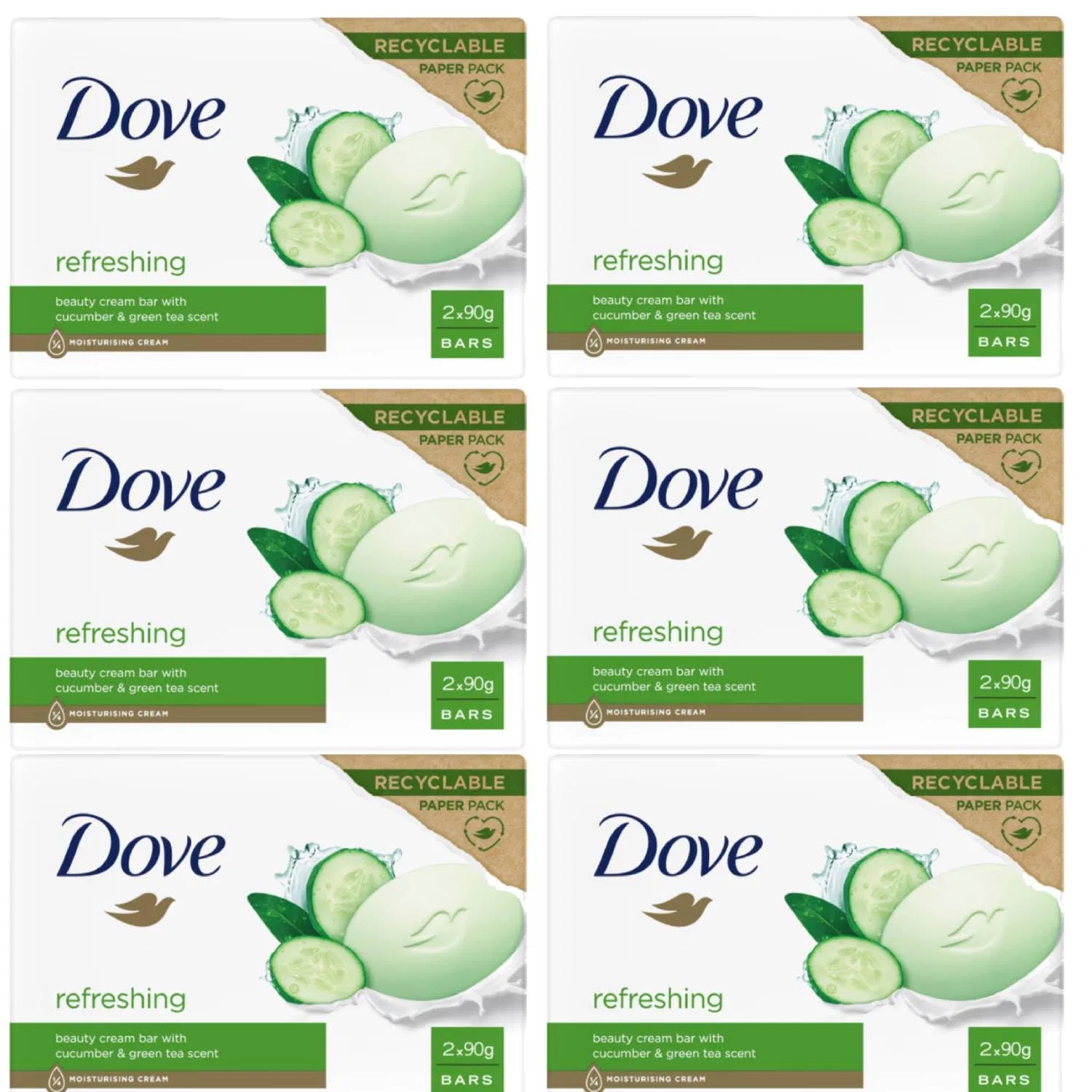 Крем-мыло «Beauty Cream Bar» с огурцом и зеленым чаем от Dove Dove