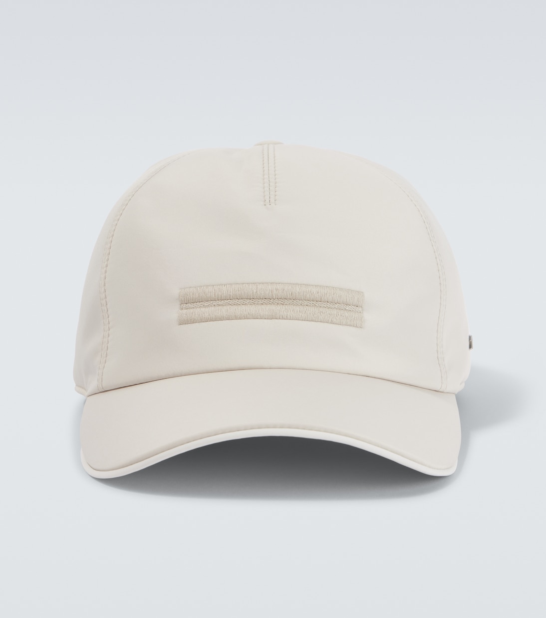 

Бейсболка с кожаными вставками Logo Zegna, белый