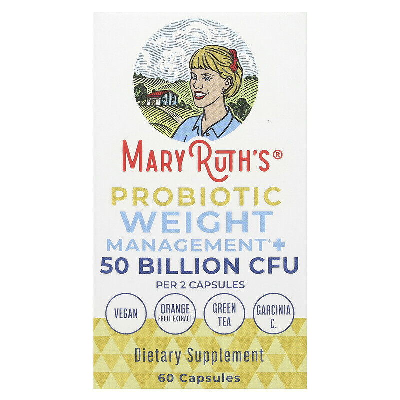 

MaryRuth's, Пробиотик для контроля веса и контроля веса, 50 млрд, 60 капсул