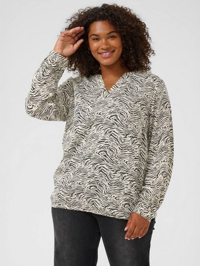 

Блузка Diana с V-образным вырезом и абстрактным принтом KAFFE Curve