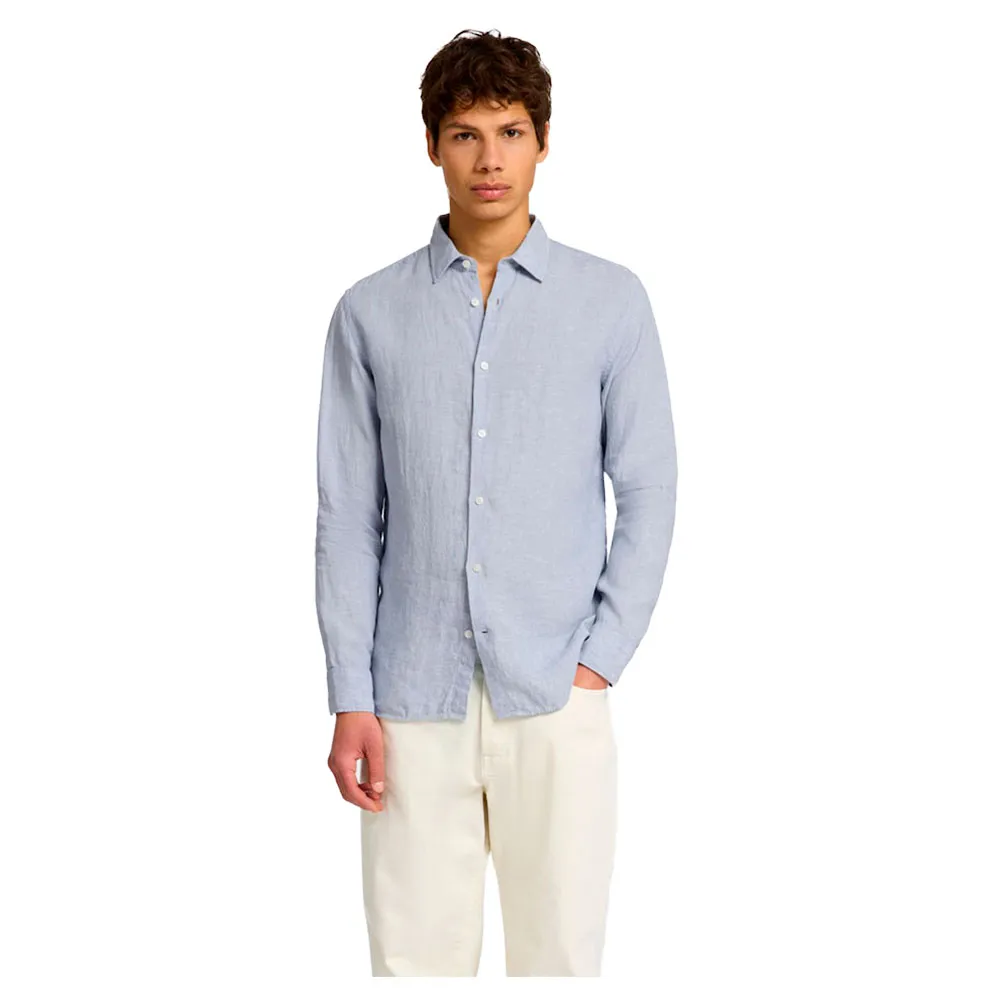 

Рубашка Selected Regkylian Linen Classic, синий