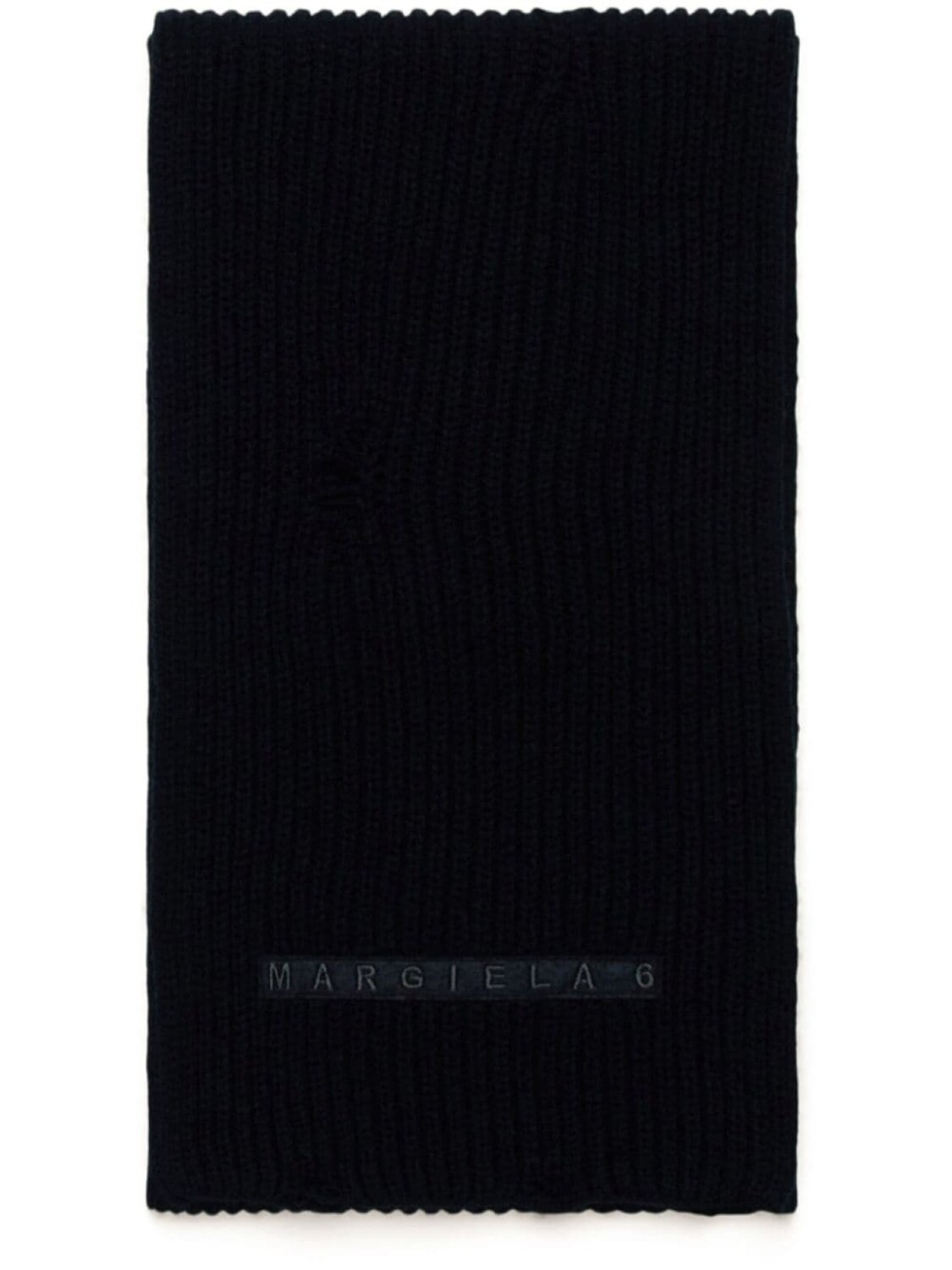 

MM6 Maison Margiela Kids шарф с эффектом потертости и нашивкой-логотипом, черный