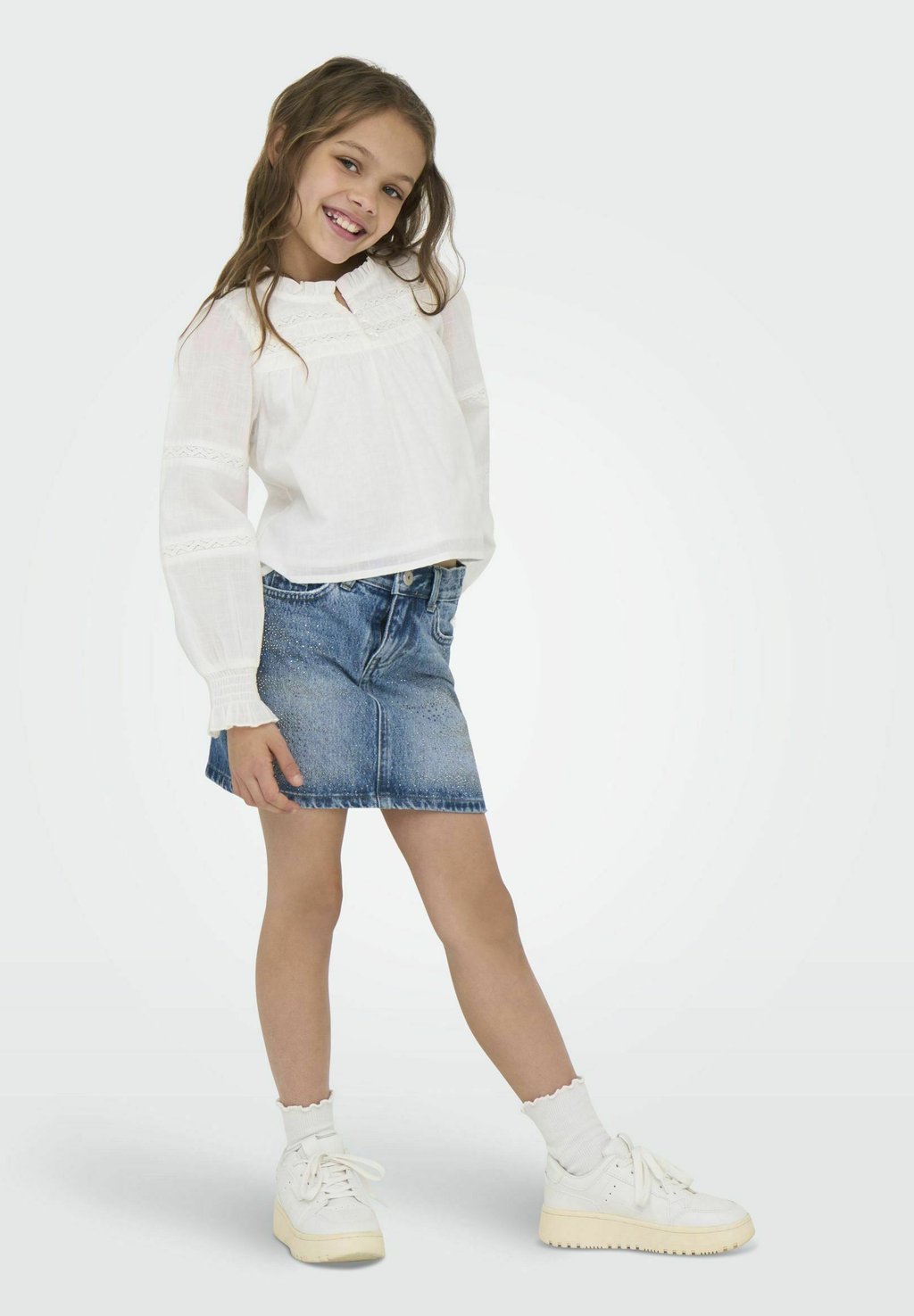 

Юбка из денима KOGSTELLA ONLY GIRLS, цвет Light Blue Denim