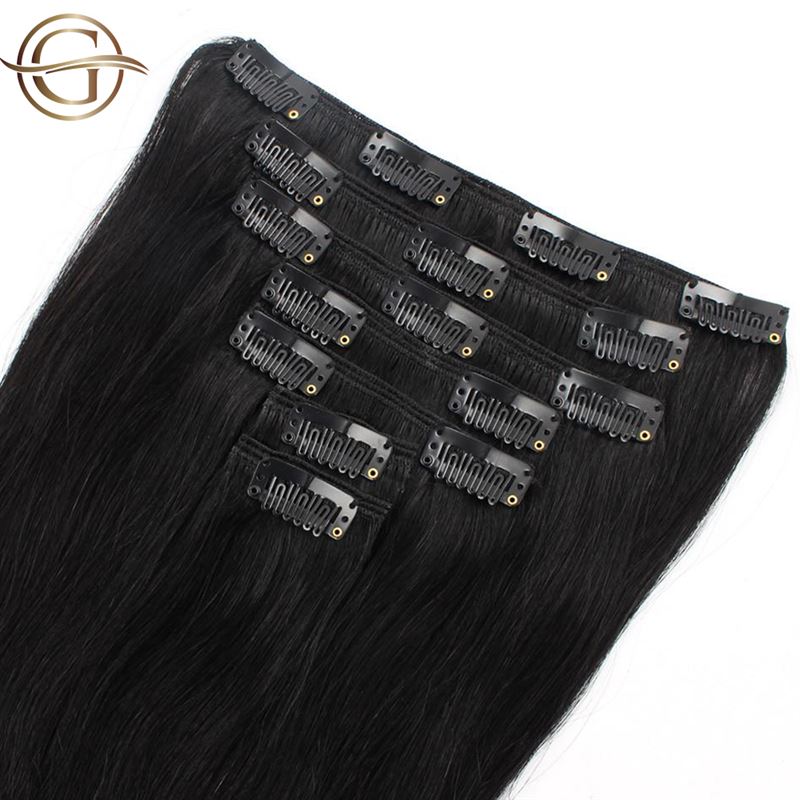 Накладные волосы gold24 clip-in extensions #4 braun - 60 cm Gold24, #1 schwarz - 60 cm, количество 1 шт. — фото 4