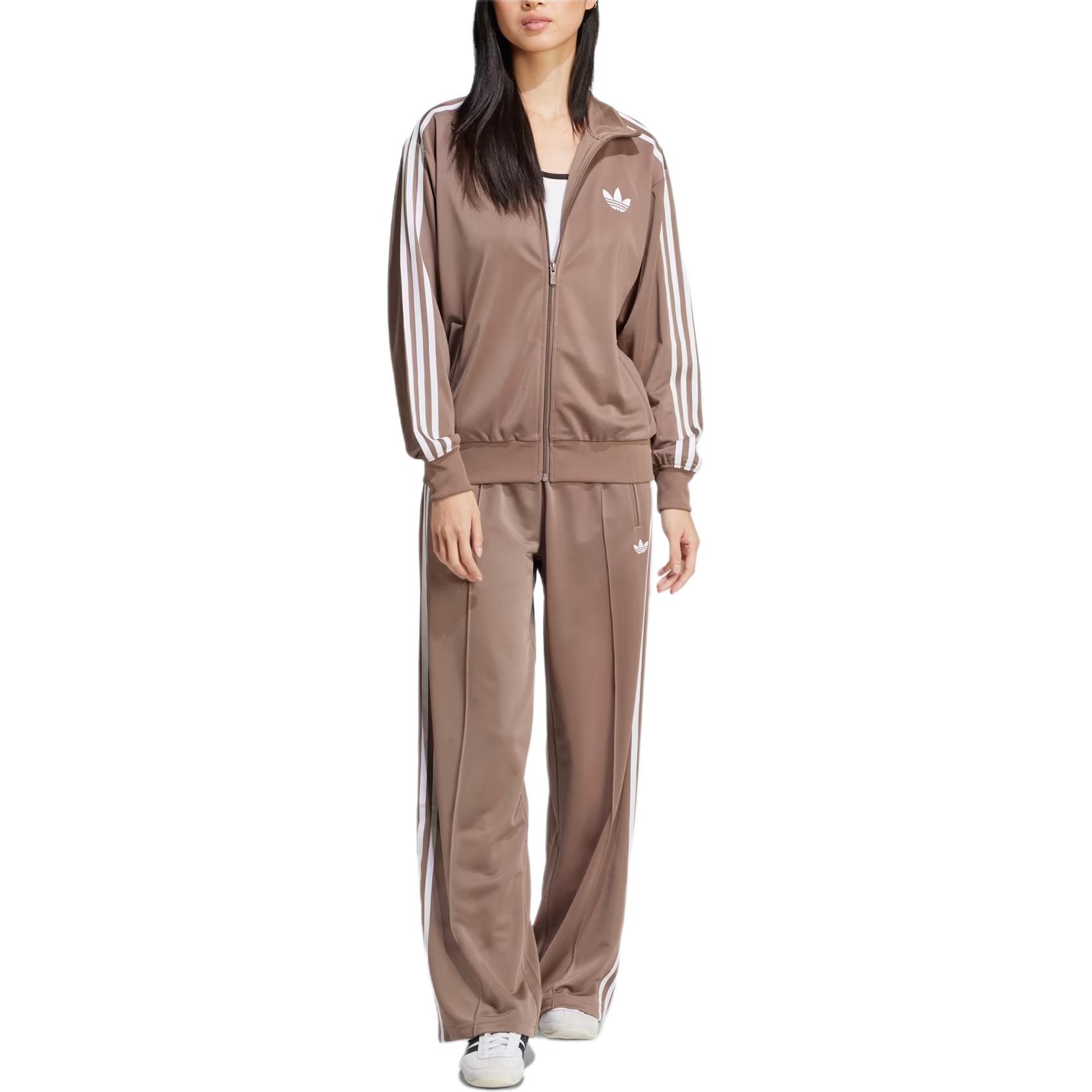 Adidas Originals Женская свободная куртка Adidas Adicolor Classic Firebird, Brown — фото 3