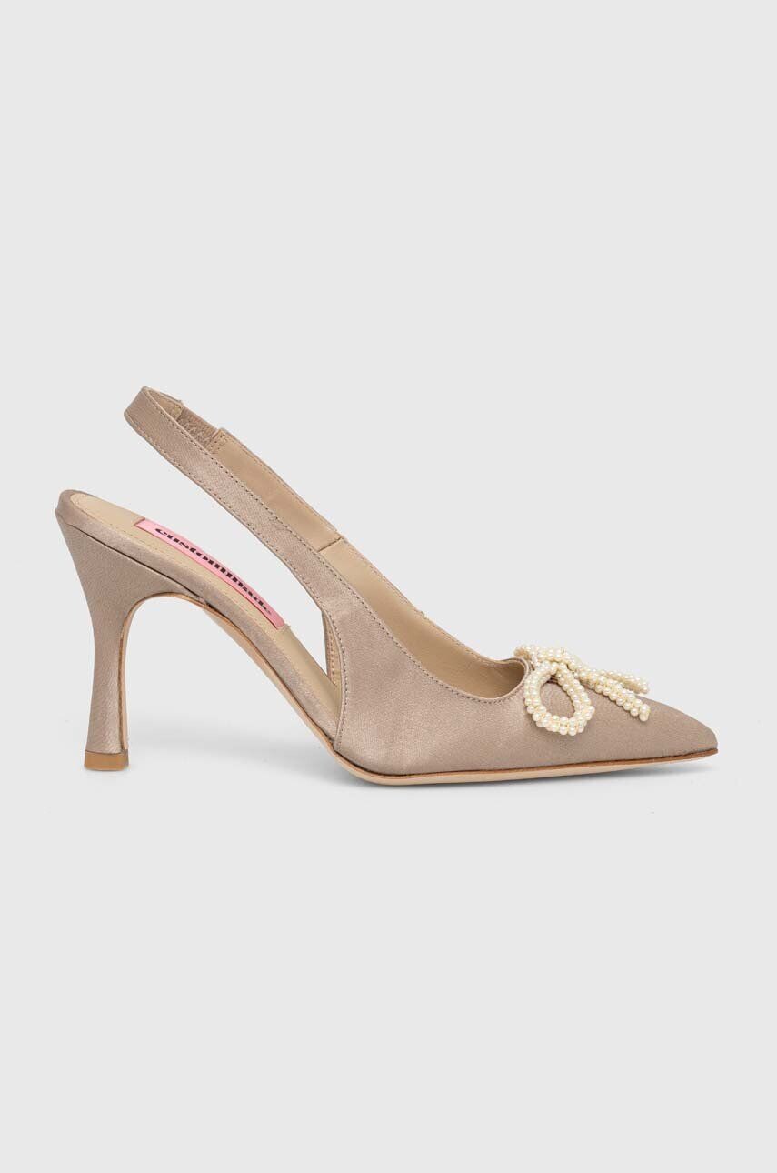 Туфли на шпильке Ayanna Satin Pearl, выполненные на заказ Custommade, коричневый