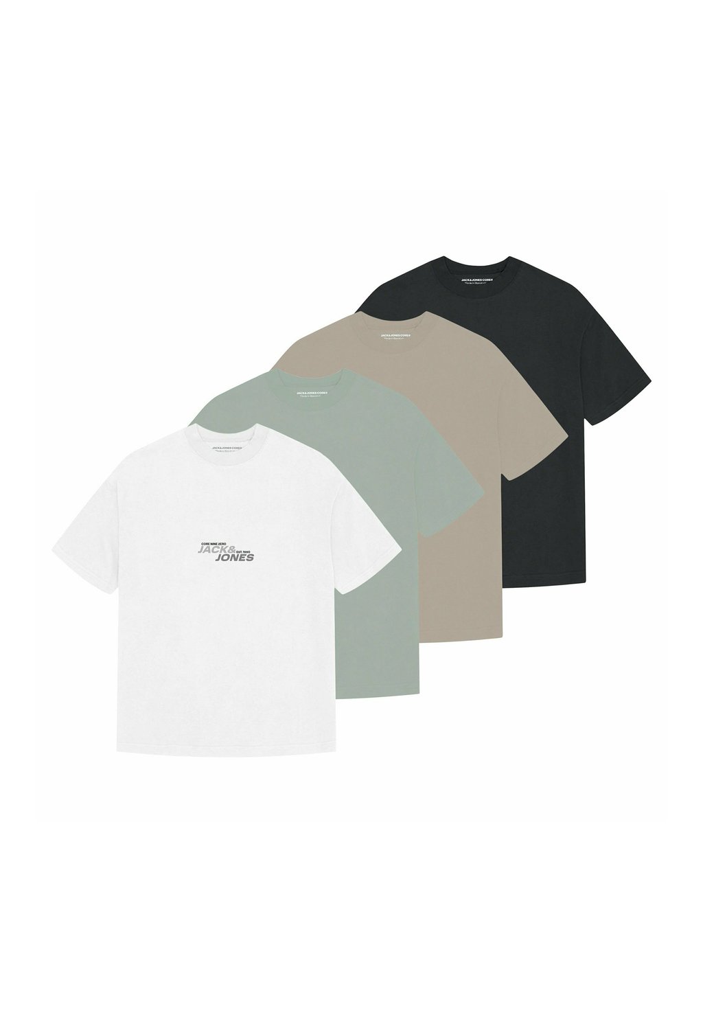 

Футболка с принтом 4ER PACK - COTARMAC BRANDING Jack & Jones, кремовый