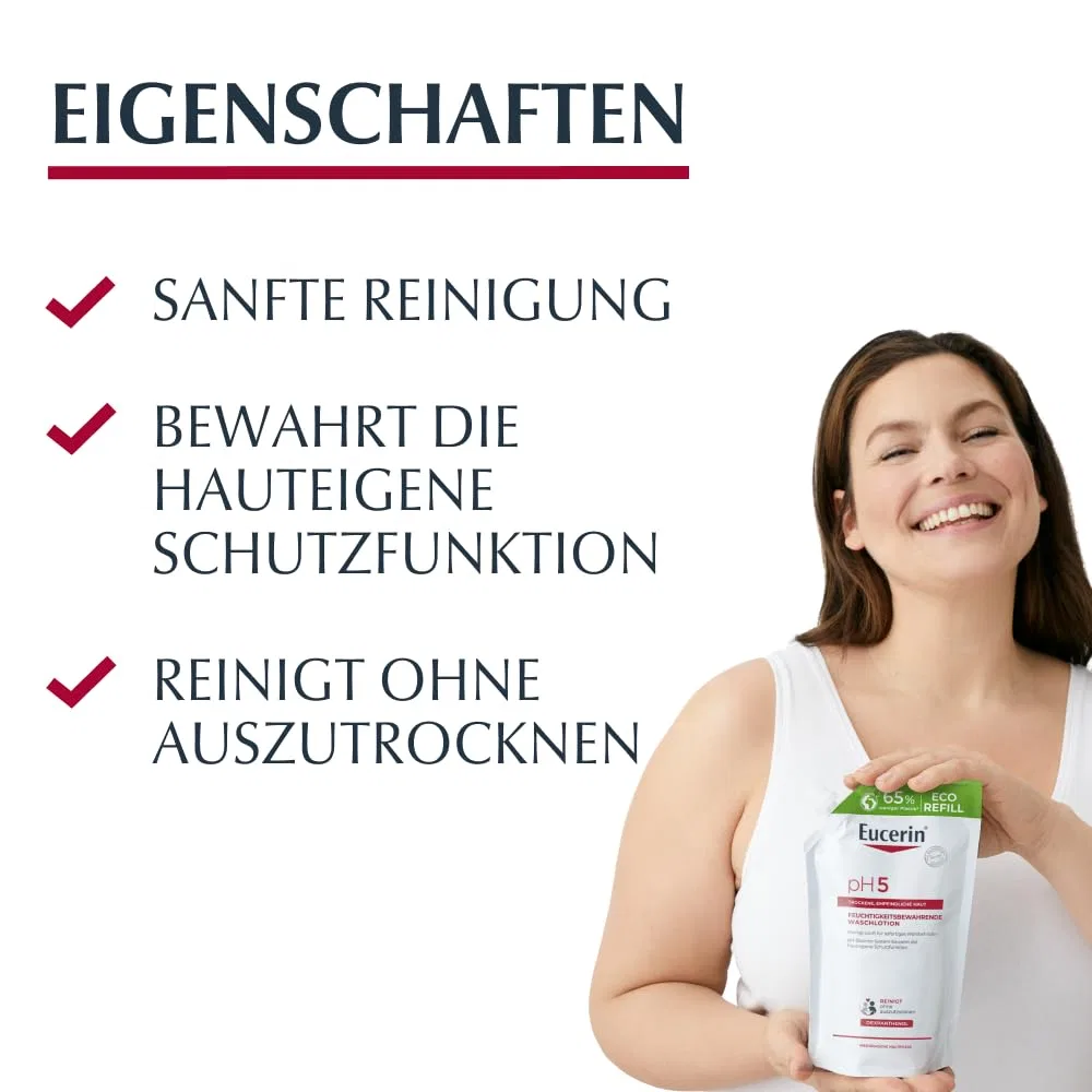 Лосьон Eucerin — Увлажняющий для умывания pH5, сменный блок — фото 2