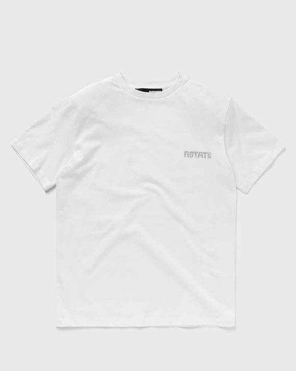 

Топ Rotate Birger Christensen Straight Logo Tee, ярко-белый