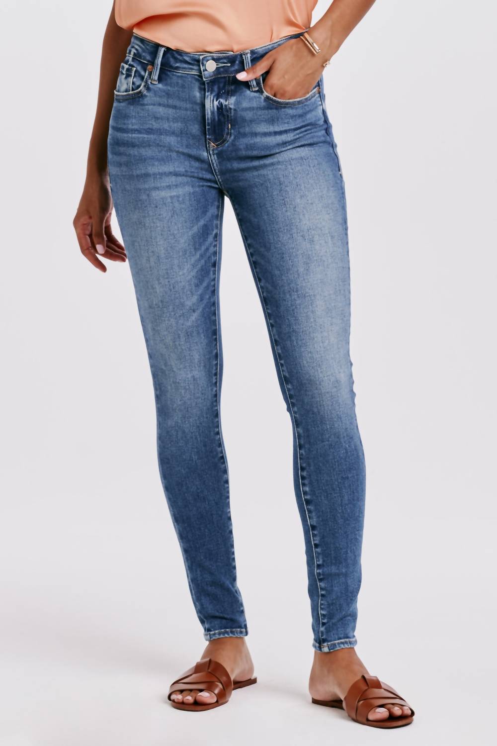 

Джинсы-скинни Gisele High Rise в Манатибе DEAR JOHN DENIM, цвет manatiba