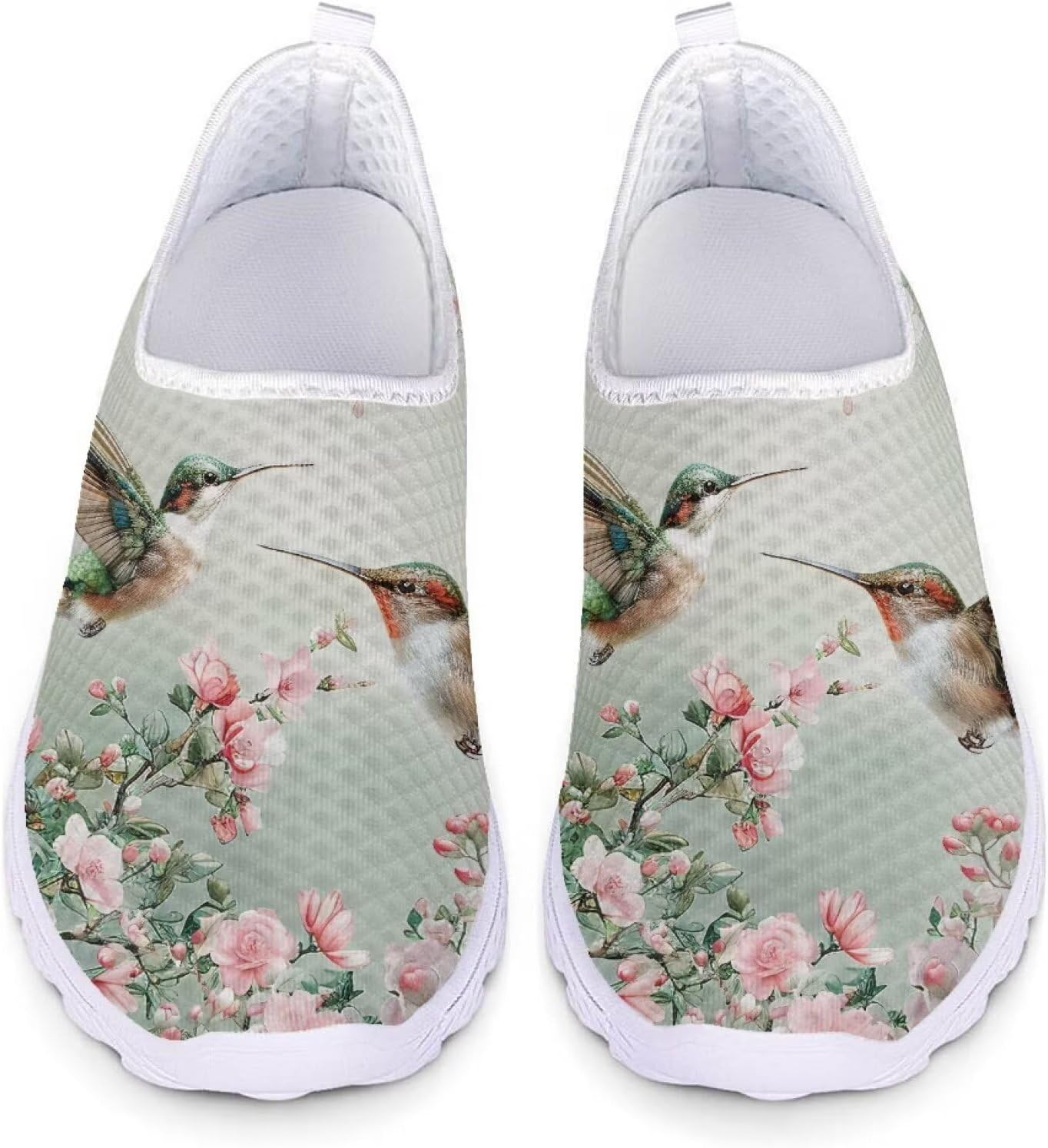 

Дышащие кроссовки из сетки для мужчин и женщин, на пятке, для бега и тренировок, на все сезоны Xixirimido, Hummingbird Floral