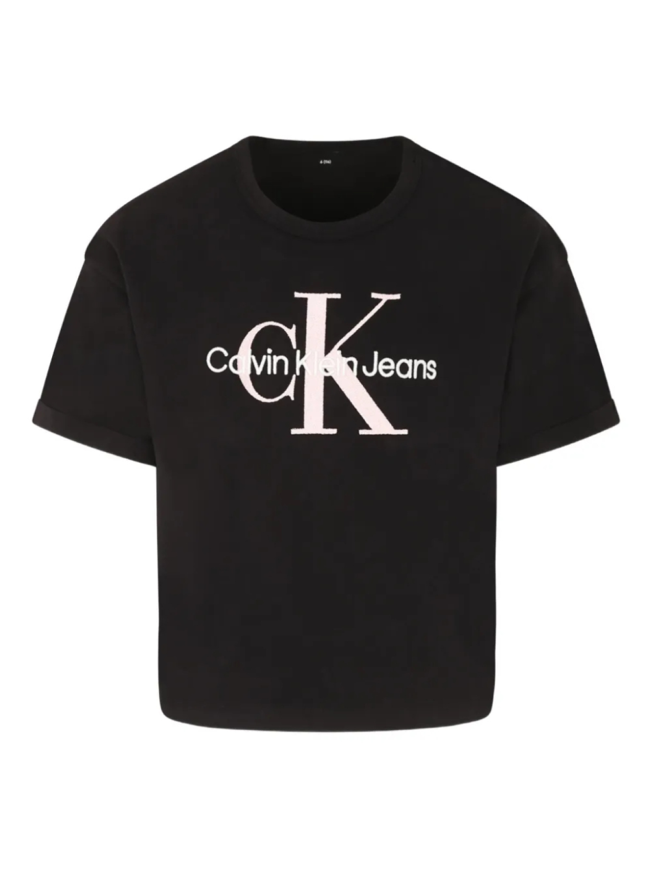 

Футболка с вышитым логотипом Calvin Klein Kids, черный