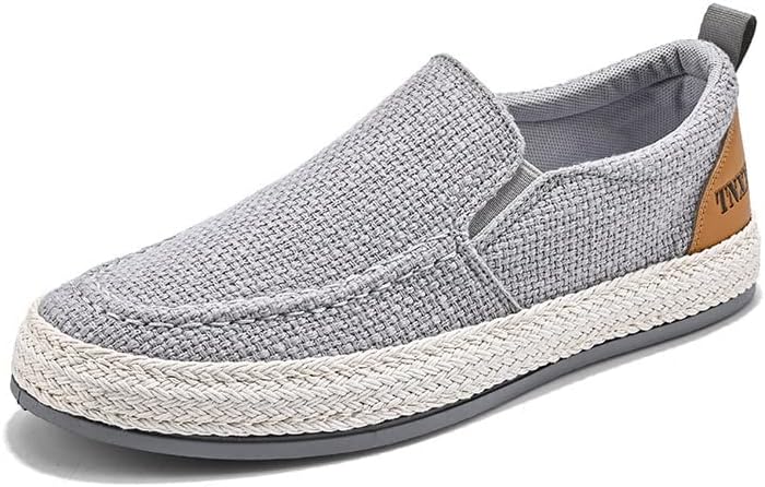 

Мужские дышащие повседневные лоферы из канвы, слипоны, кроссовки, обувь для рыбалки, тканевые туфли Kvdrcs, серый