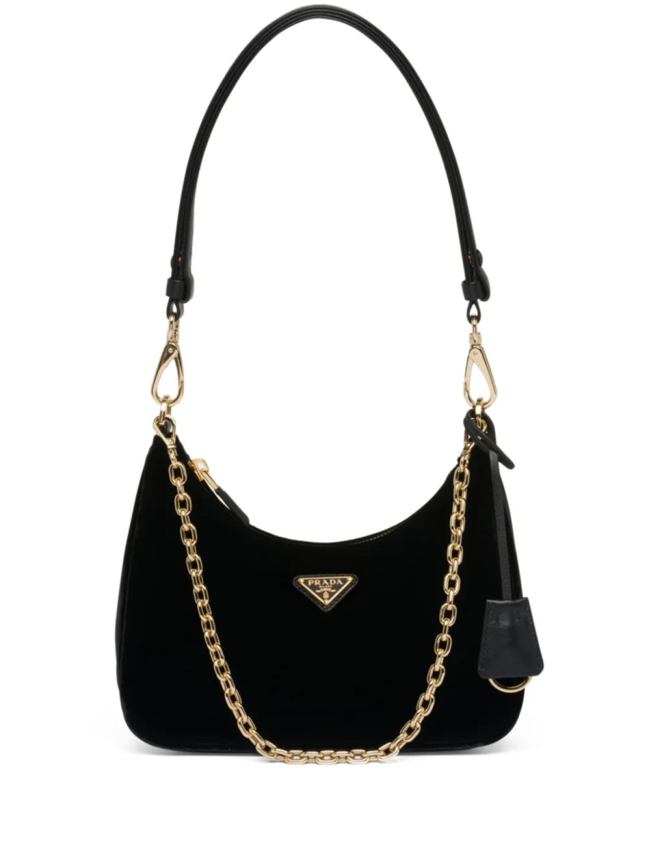 

Prada бархатная мини-сумка, черный
