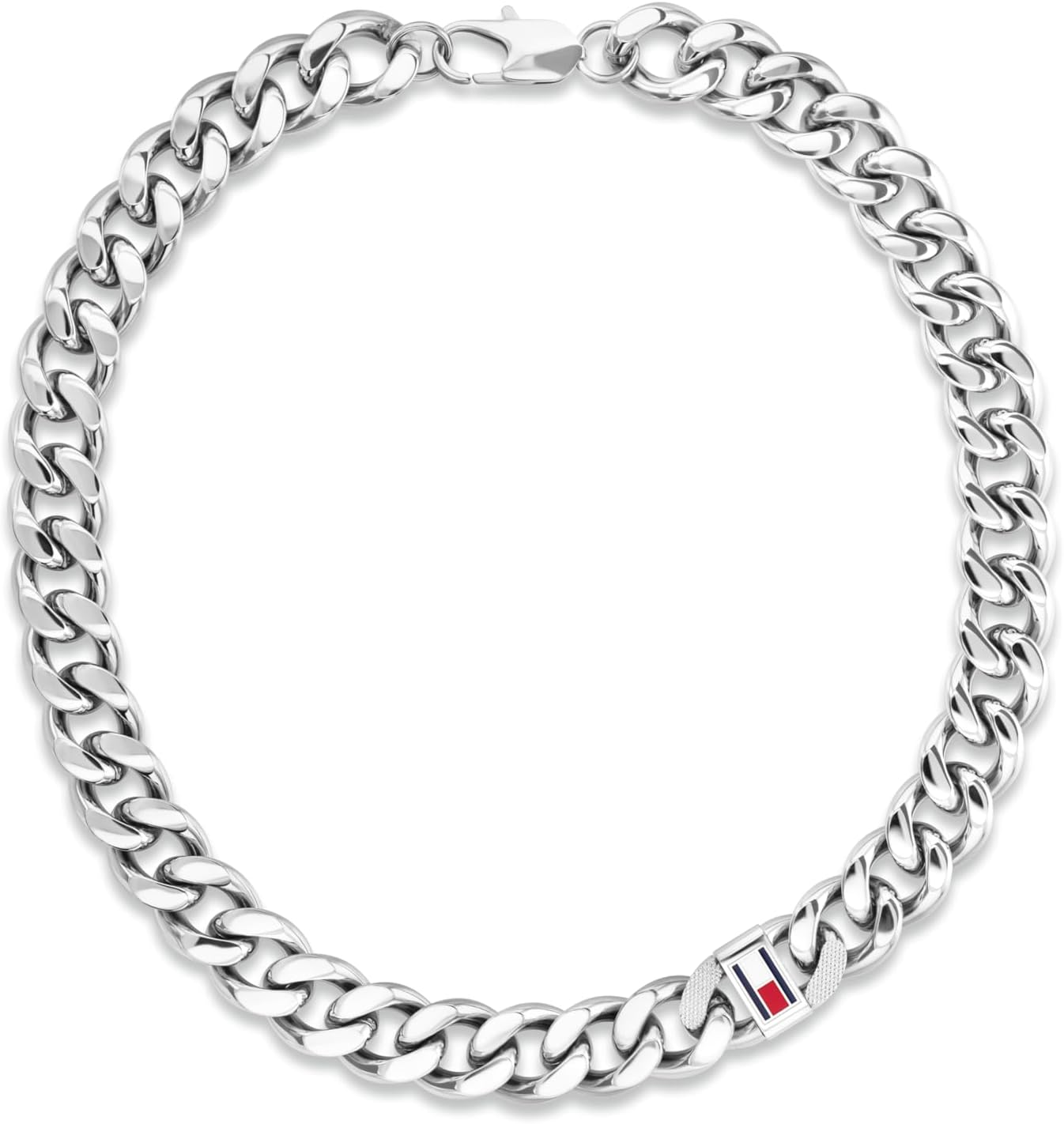 

Мужское ожерелье-цепочка Tommy Hilfiger из нержавеющей стали - стильное украшение с застежкой-карабином - подходит для повседневных и торжественных случаев - модный аксессуар, подарок для него, Silver