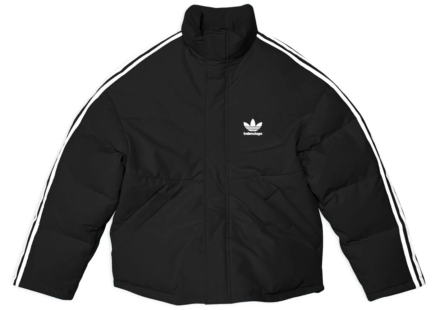 Женская пуховая куртка Balenciaga x Adidas, Black