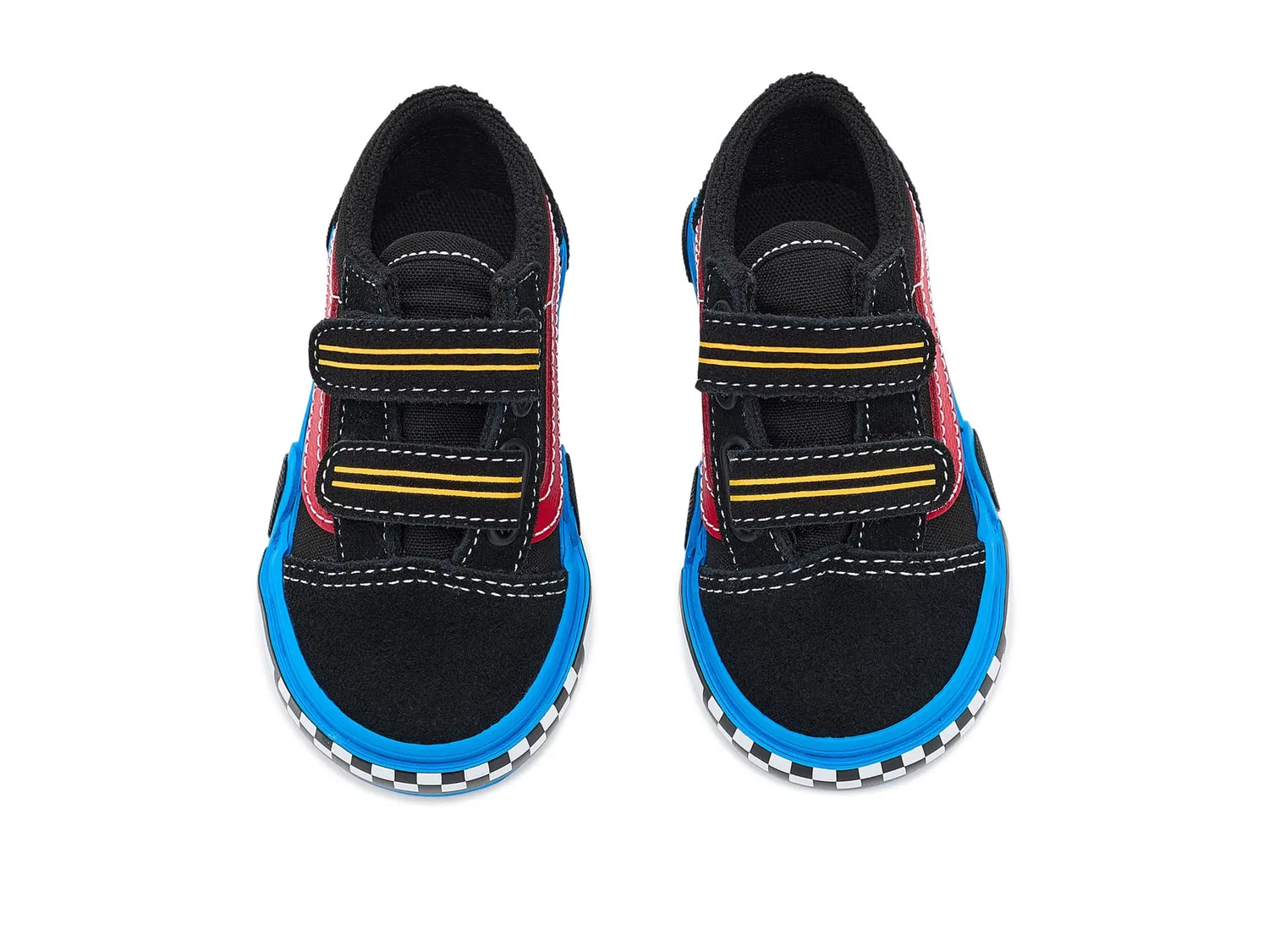 Кроссовки Old Skool V (для младенцев и малышей) Vans Kids, Black/Blue — фото 3
