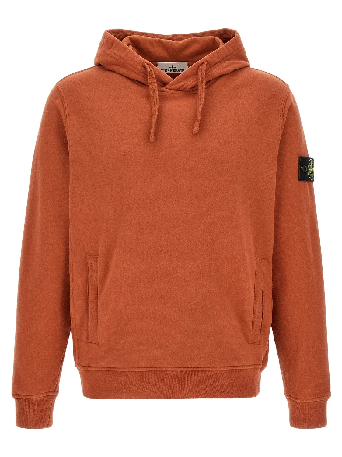 Худи с логотипом-значком Stone Island, оранжевый