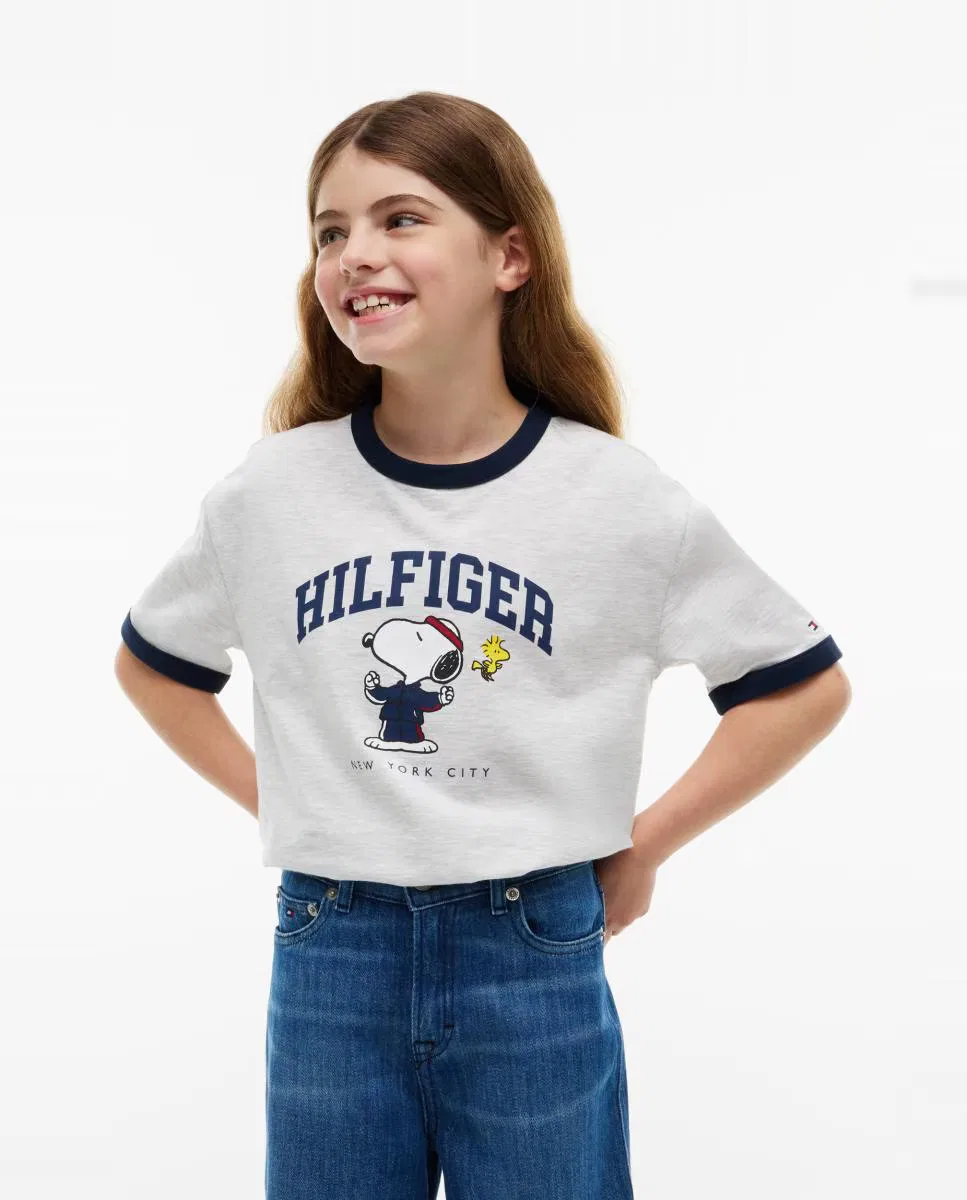 Детская футболка с коротким рукавом, Logo Snoopy, Tommy Hilfiger, серый