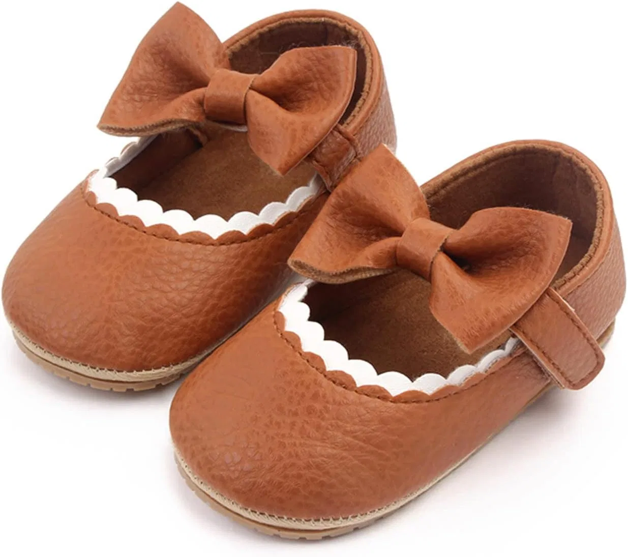Детские туфли Мэри Джейн для девочек с бантом Princess Bowknot, Brown — фото 4
