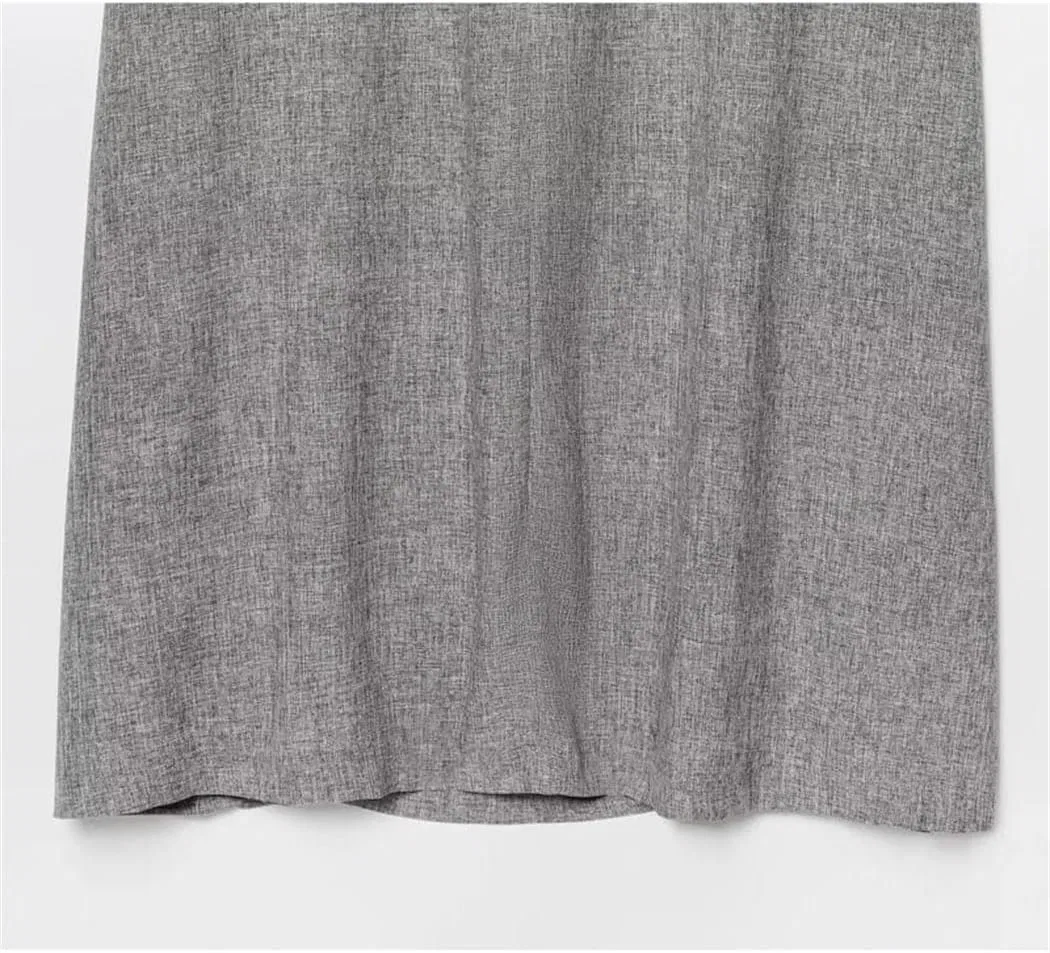 Женское платье без рукавов с открытой спиной Casual Elegant, Gray — фото 4