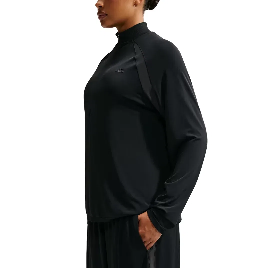 Женская футболка SKIMS Stretch Knit 1/2-Zip T-Shirt 'Obsidian Igneous' Nike, Obsidian/Igneous — фото 2