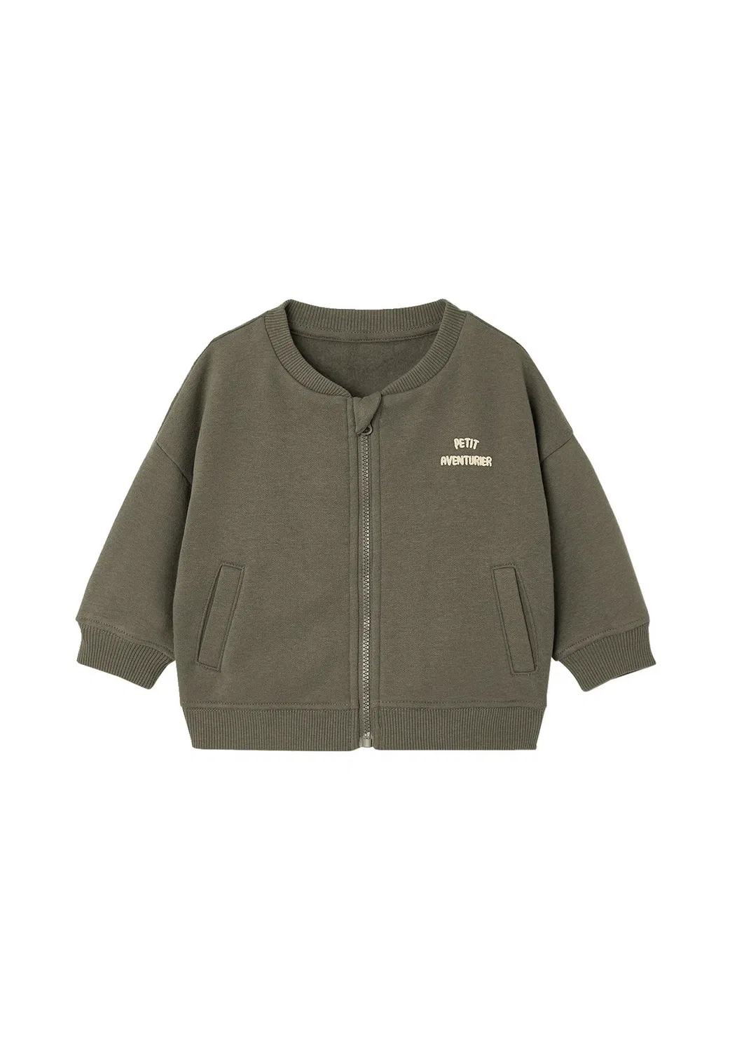 Sweatjacke mit reissverschluss baby - толстовка на молнии Vertbaudet, Khaki