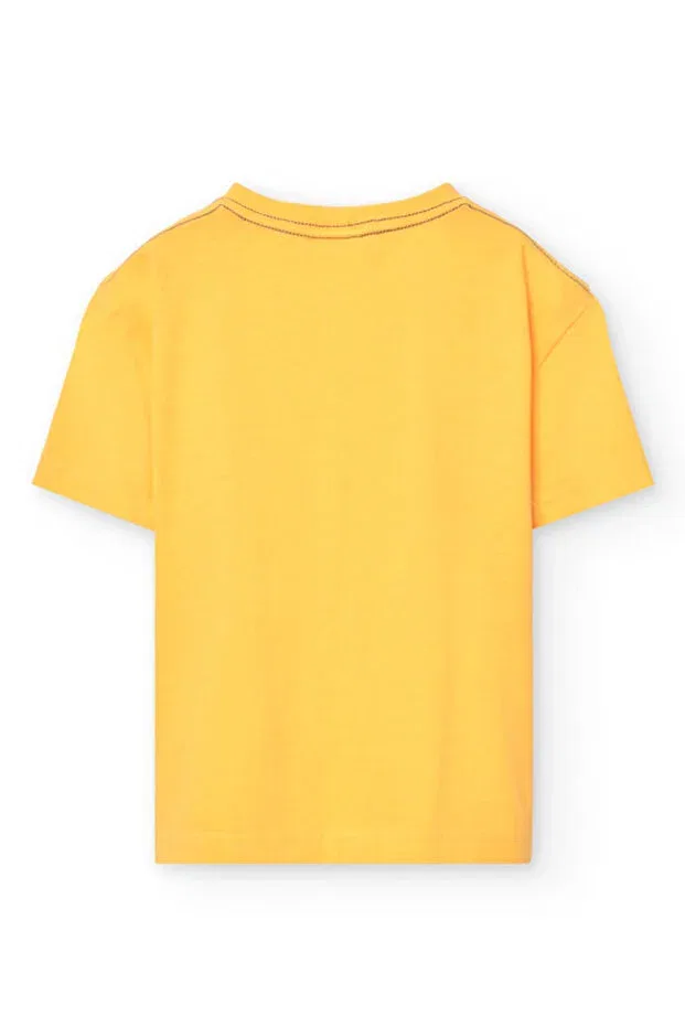 Детская футболка для мальчиков с коротким рукавом Boboli, Yellow — фото 2