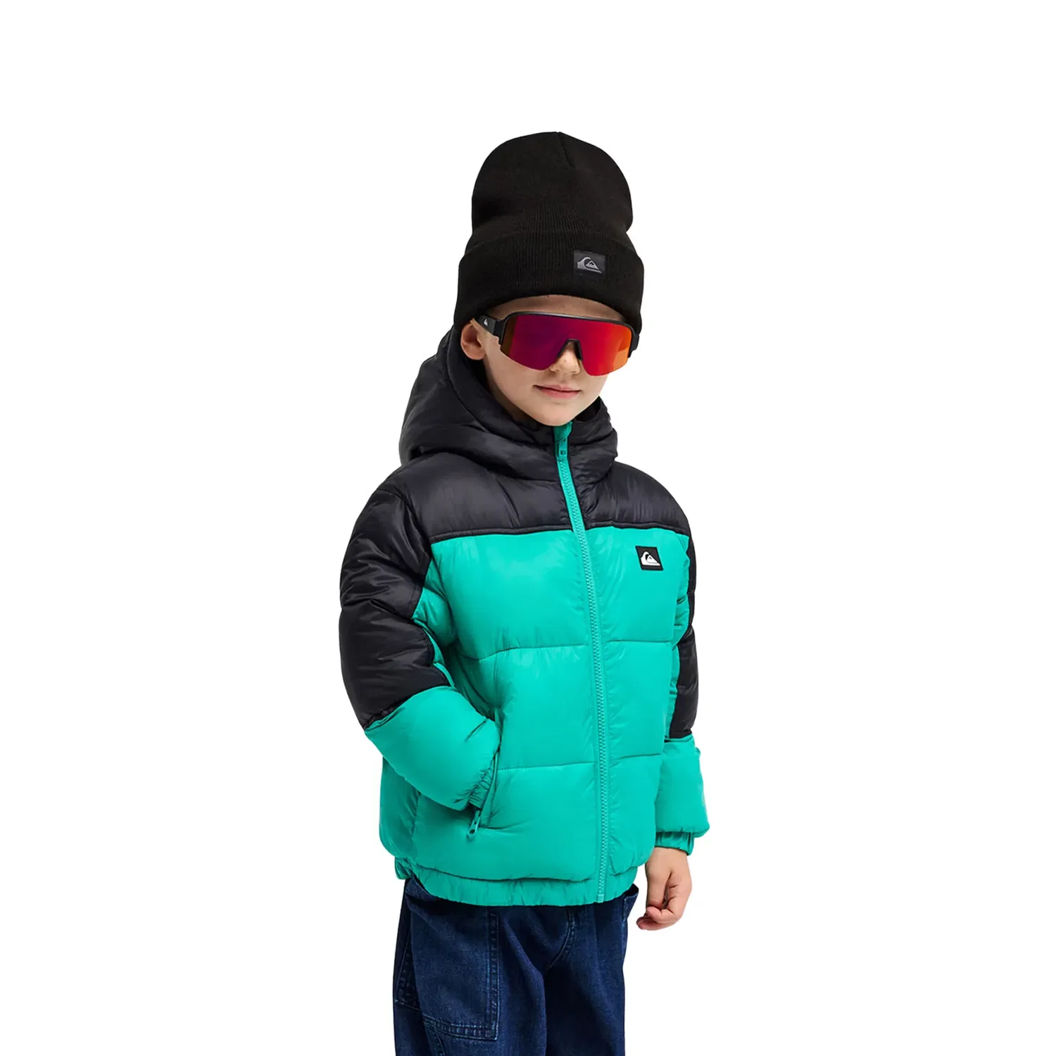 Детская куртка для мальчиков стеганая с капюшоном Cold Days Quiksilver, Verde — фото 3