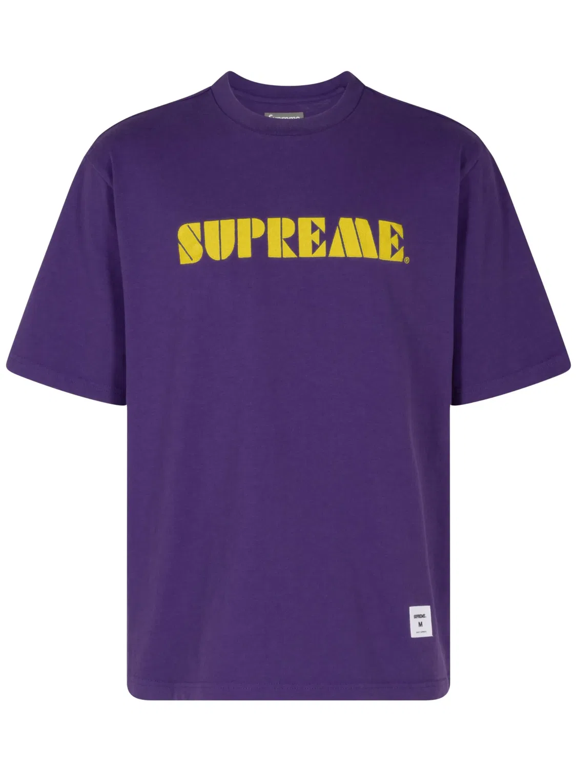Вышитая футболка Supreme, фиолетовый