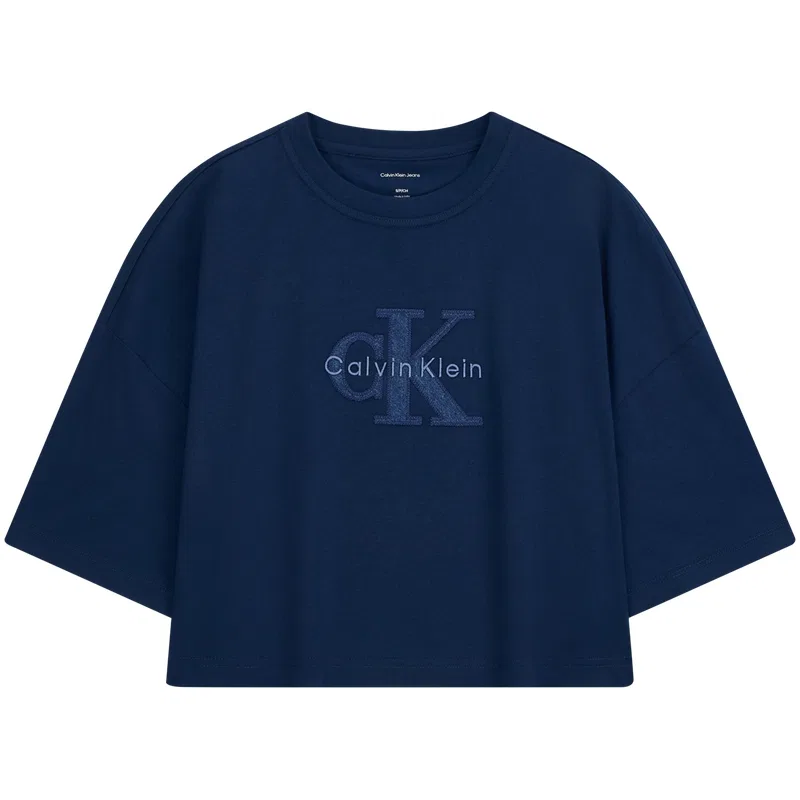 Женская футболка с круглым вырезом Calvin Klein, Misty Blue — фото 4