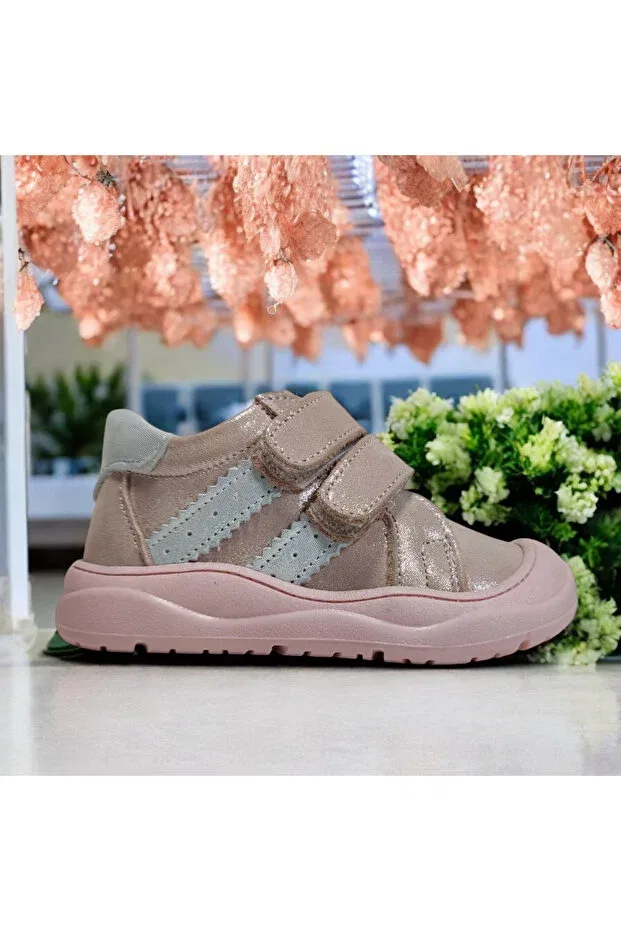 Детские тапочки-носки из кожи, Sportswear, Viva Shoes, Powder