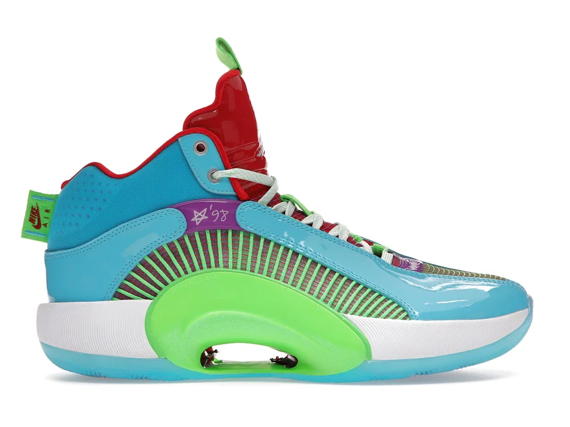 Детские кроссовки для баскетбола модель Jordan XXXV Jordan, Light Blue/Lime-Red