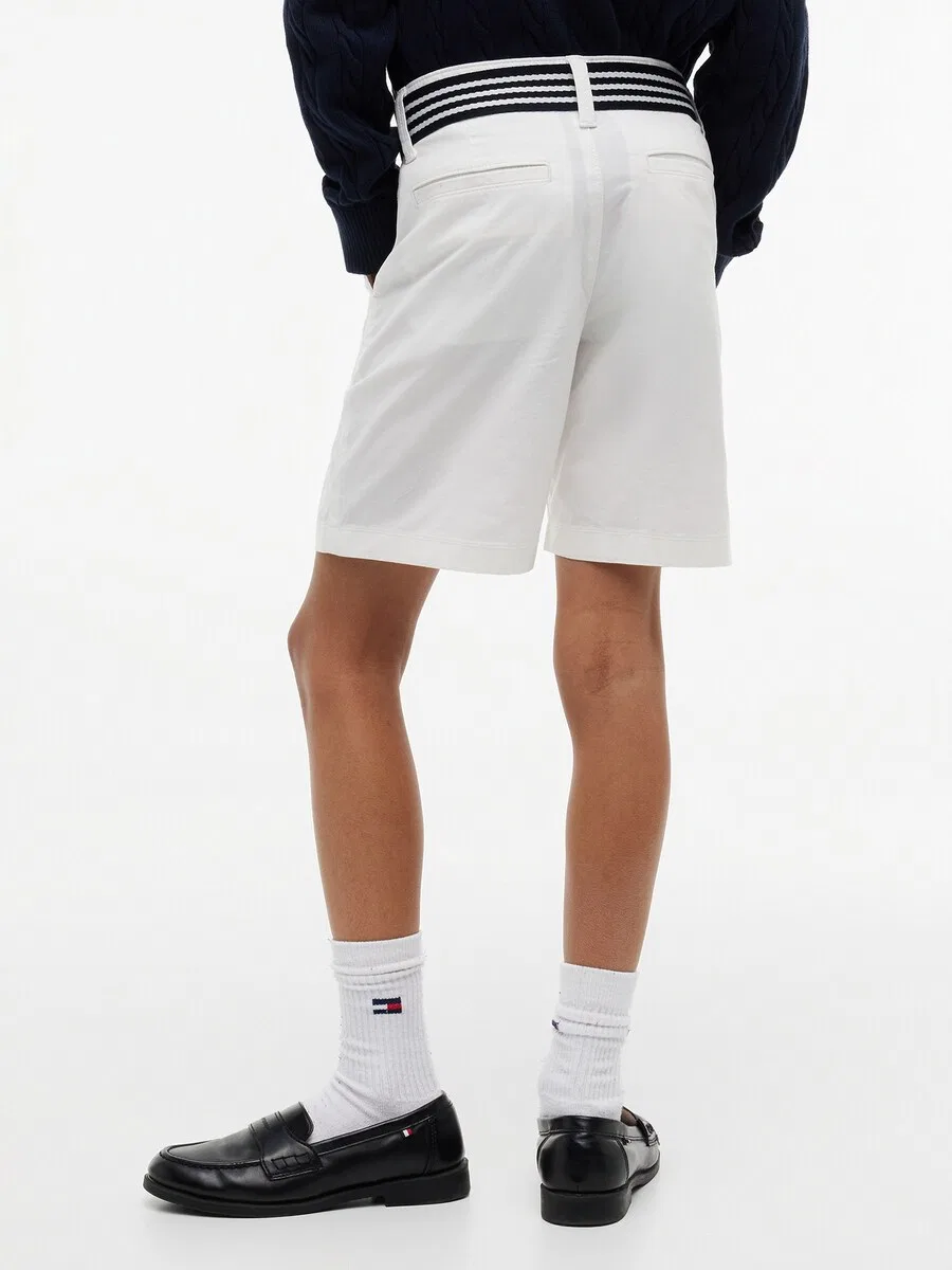 Детские свободные шорты 'Essential' белого цвета Tommy Hilfiger Kids — фото 3