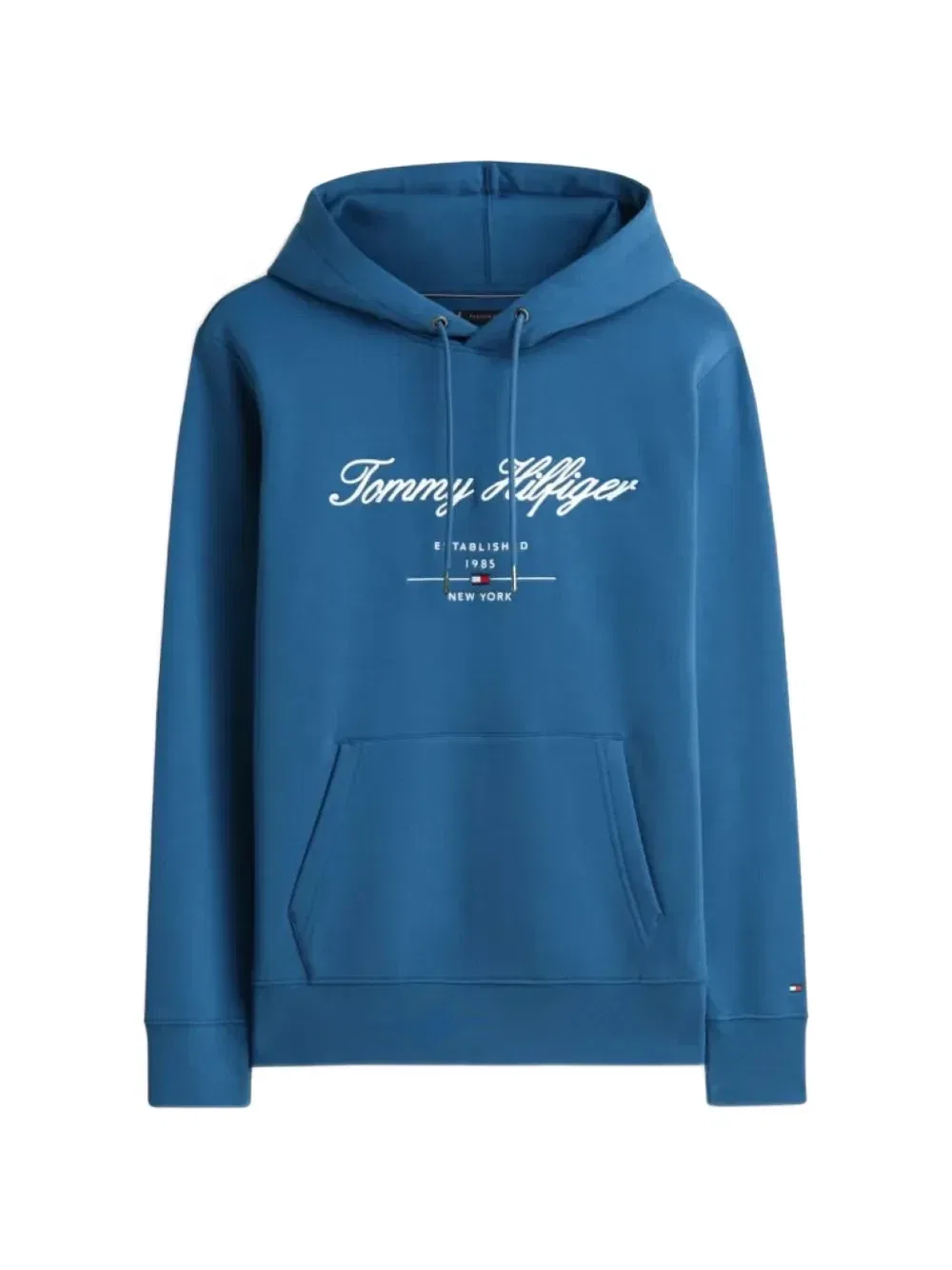Толстовка с капюшоном на кулиске с принтом логотипа Tommy Hilfiger, синий