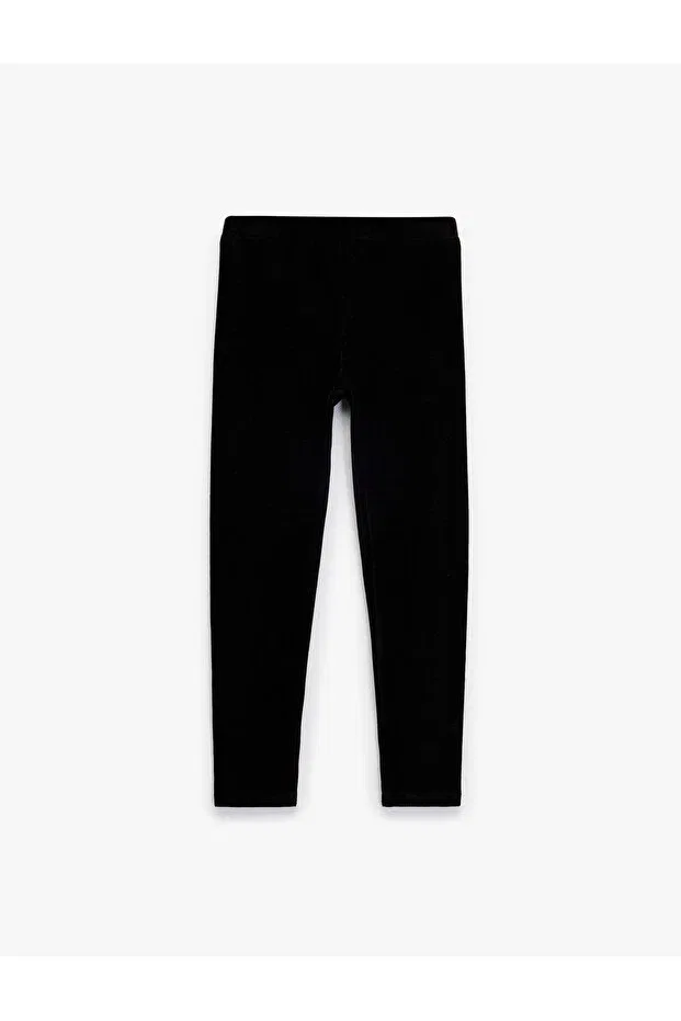 Детские леггинсы для девочек с высокой талией Koton, Black — фото 2