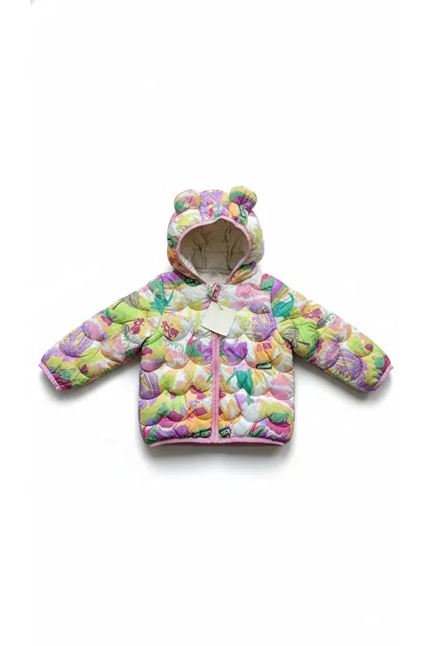 Детский пуховик с цветочным принтом Melisam.Msg, Multicolor