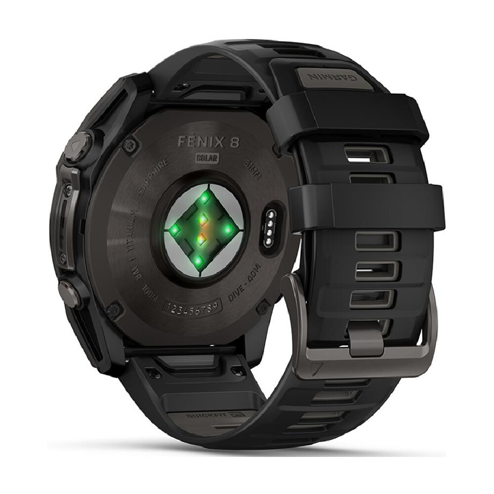Умные часы Garmin Fenix 8, Solar Sapphire, 51 мм, 1.4", Wi-Fi, темно-серый — фото 4