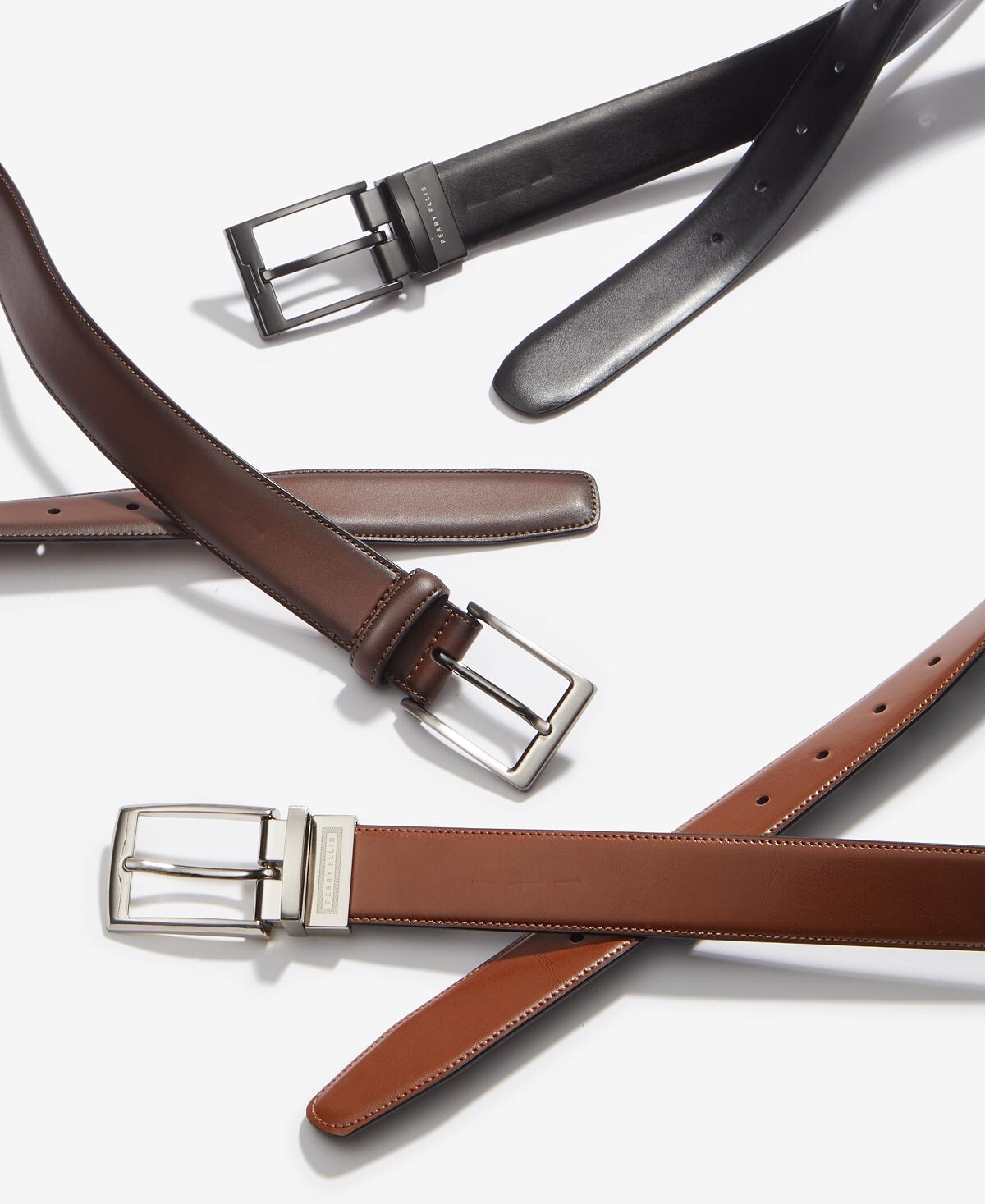 

Коллекция мужских кожаных ремней perry ellis Perry Ellis Portfolio, темно-коричневый