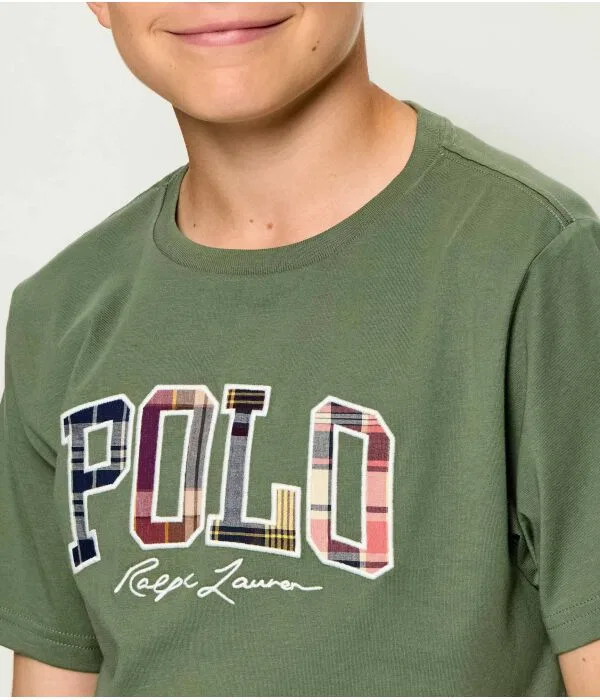 Детская футболка с круглым вырезом Polo Ralph Lauren, Verde Oliva — фото 4