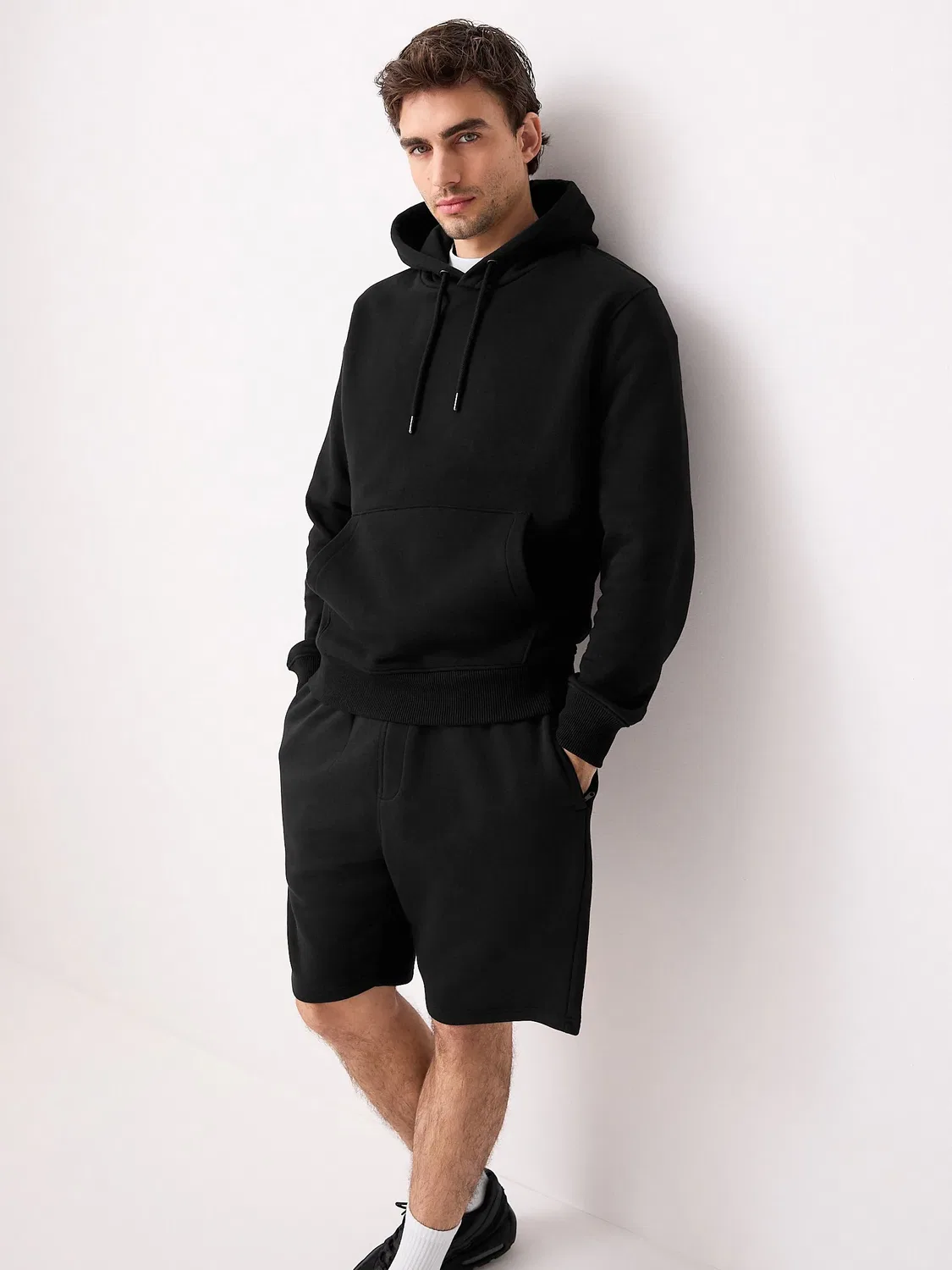 Шорты классические, Brushed Jersey Next, черный — фото 3