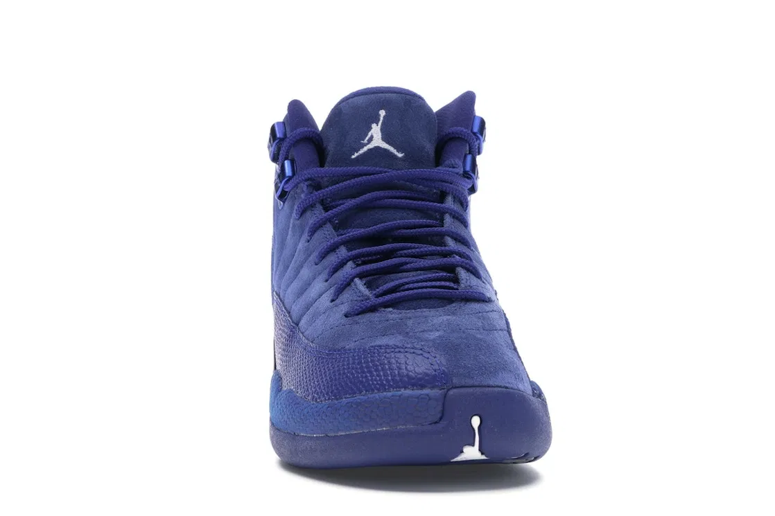 Детские кроссовки Lifestyle с замшевым верхом Jordan 12 Retro, Deep Royal Blue/White-Metallic Silver — фото 2