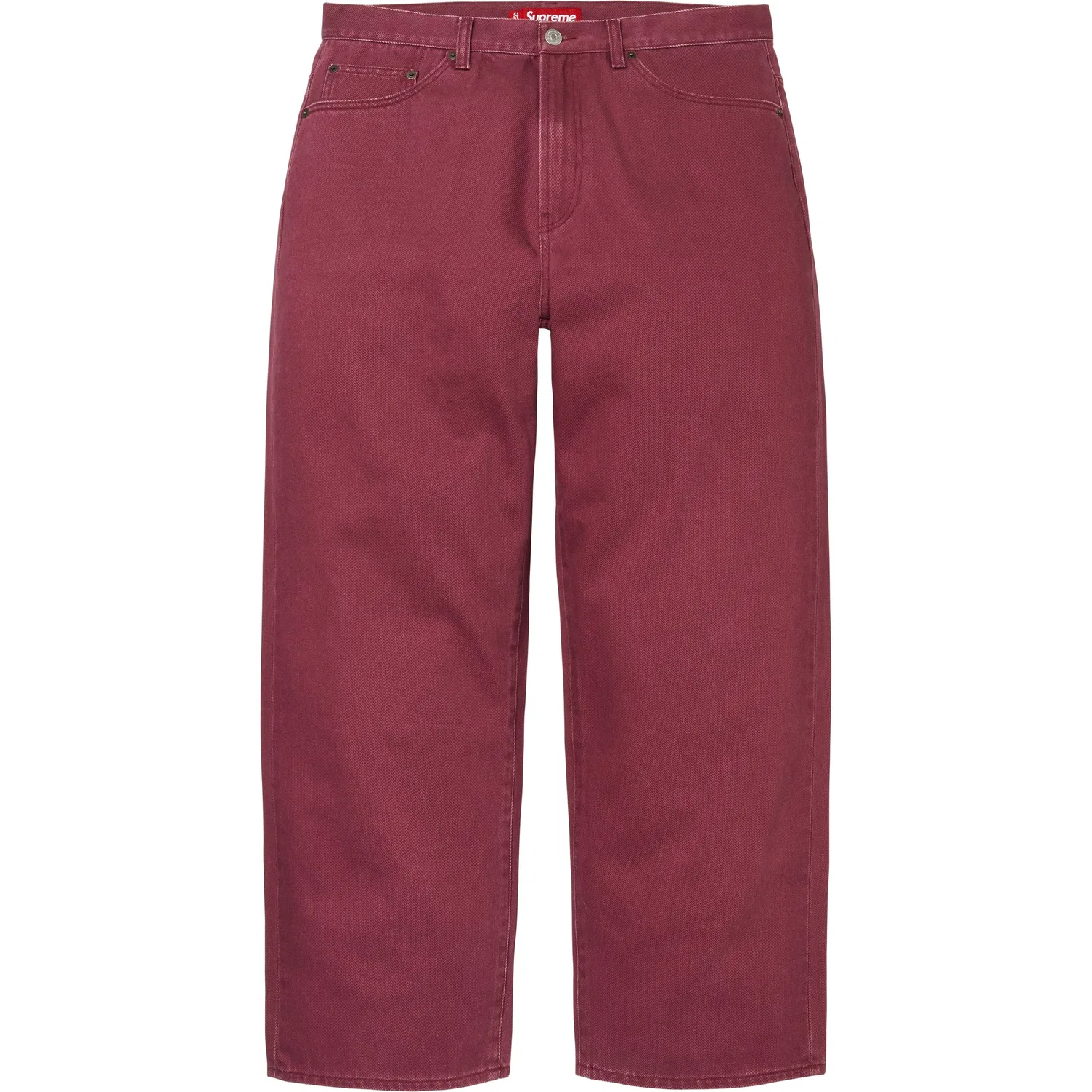 Детские джинсы унисекс с широкими штанинами Supreme, Red/Red