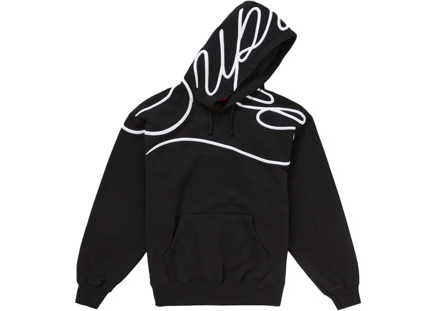 Мужской худи с принтом Supreme Shoulder Script Hooded Sweatshirt Supreme, Black — фото 3