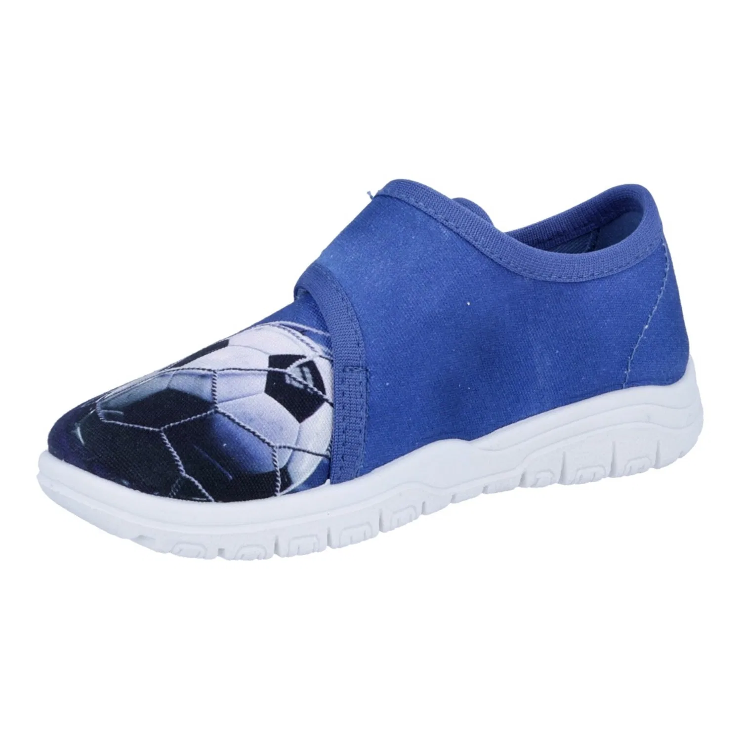Детские тапочки с футбольным принтом Richter, Blue/Black