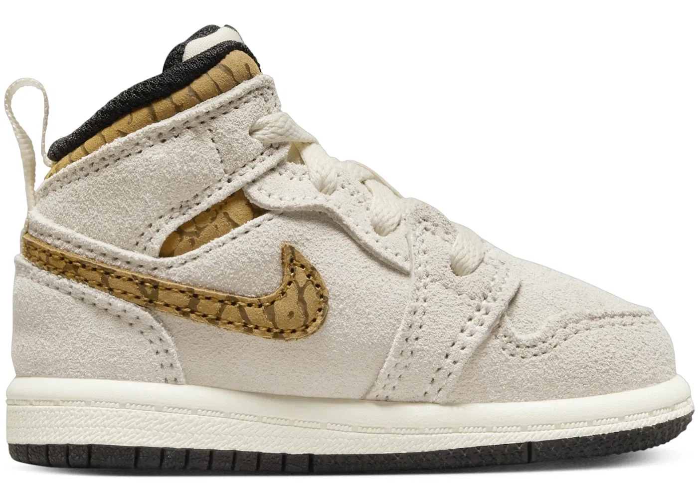 Детские кроссовки Lifestyle Jordan 1 Mid SE Jordan, Light Orewood Brown/White/Light British Tan/Metallic Gold