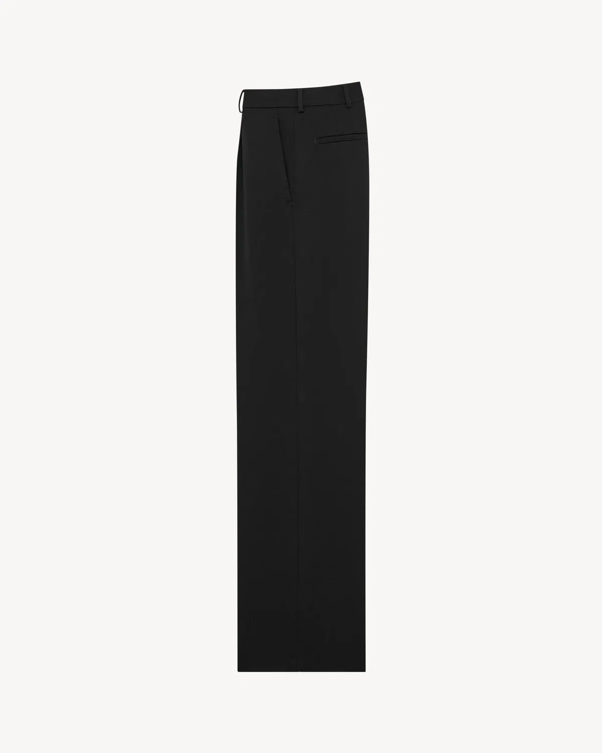 Струящиеся брюки из зернистого крепдешина SAINT LAURENT, черный — фото 2