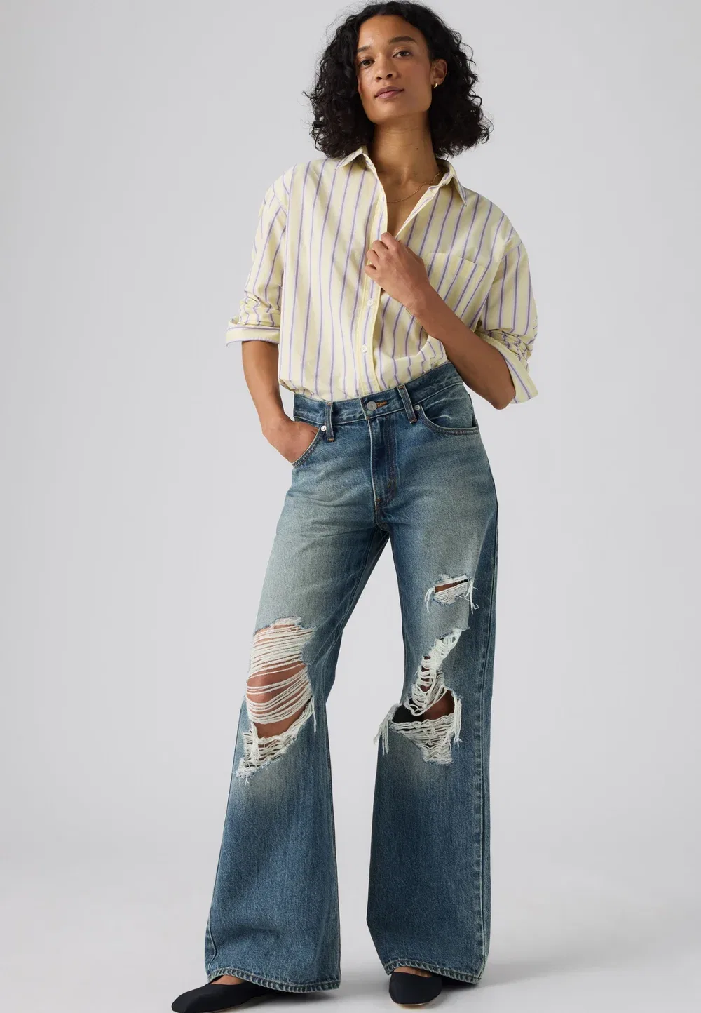 Свободные ботинки - расклешенные джинсы Levi'S, Well Ventilated — фото 4