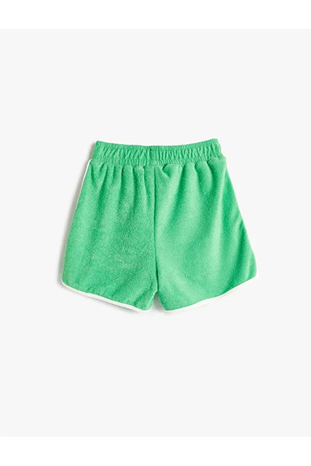Детские шорты для девочек хлопковые с полосками Koton, Green — фото 2